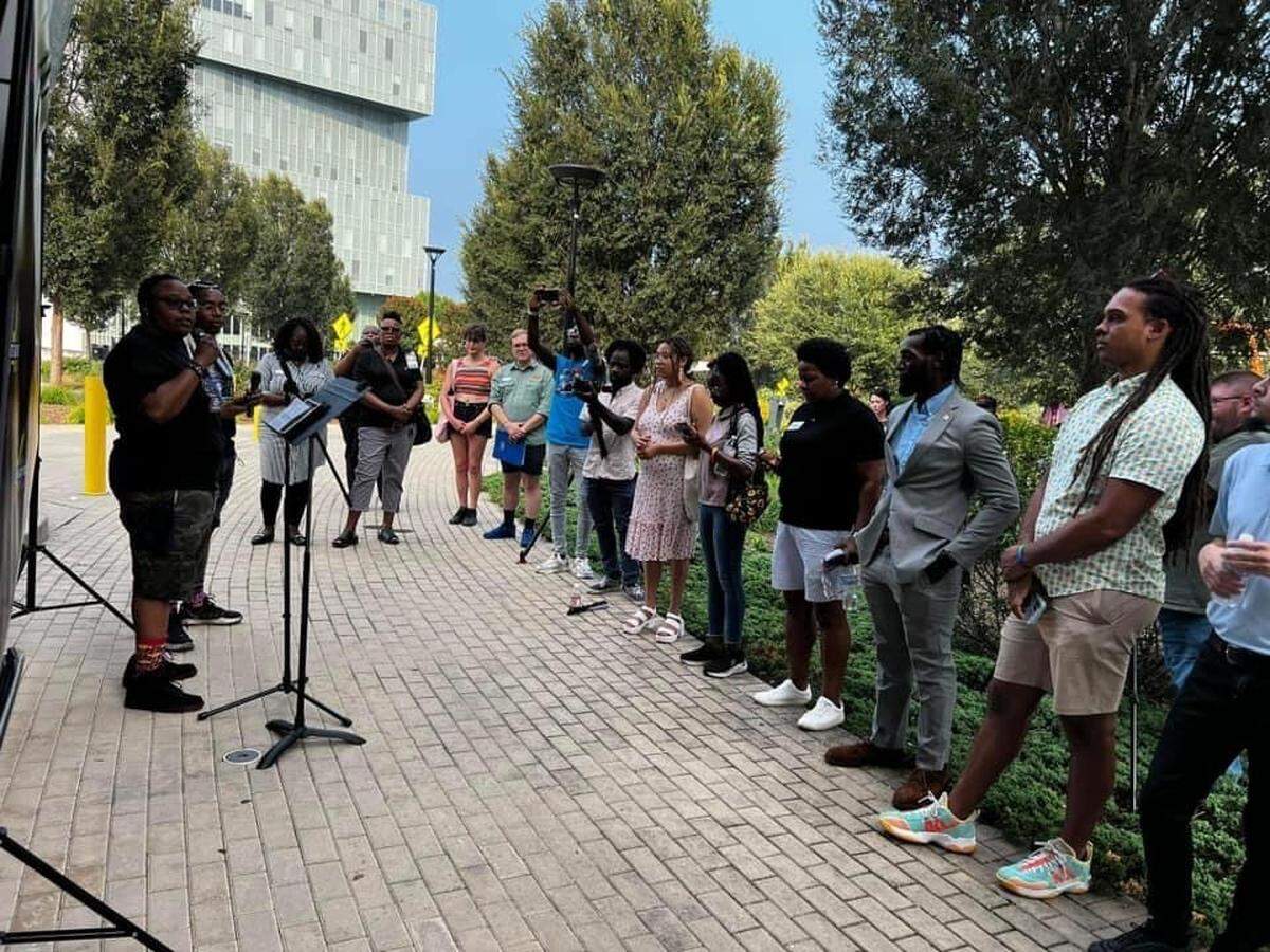 Charlotte Black Pride held a peace rally on Tuesday, July 18 in First Ward Park.