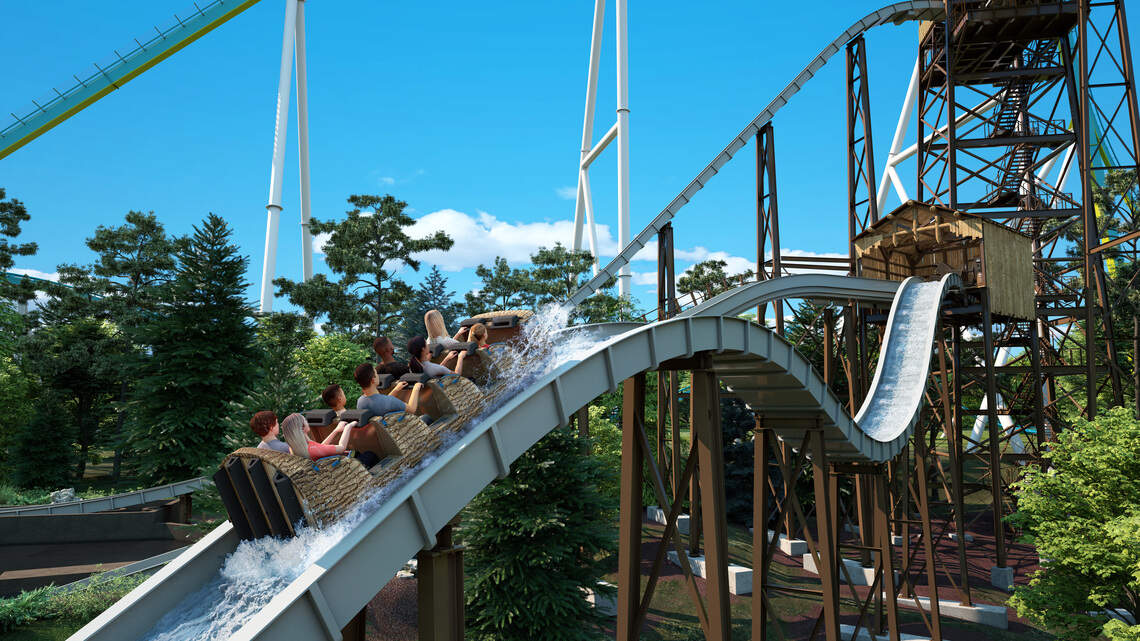 Carowinds unveils new log flume ride opening next year. It breaks 3 world records