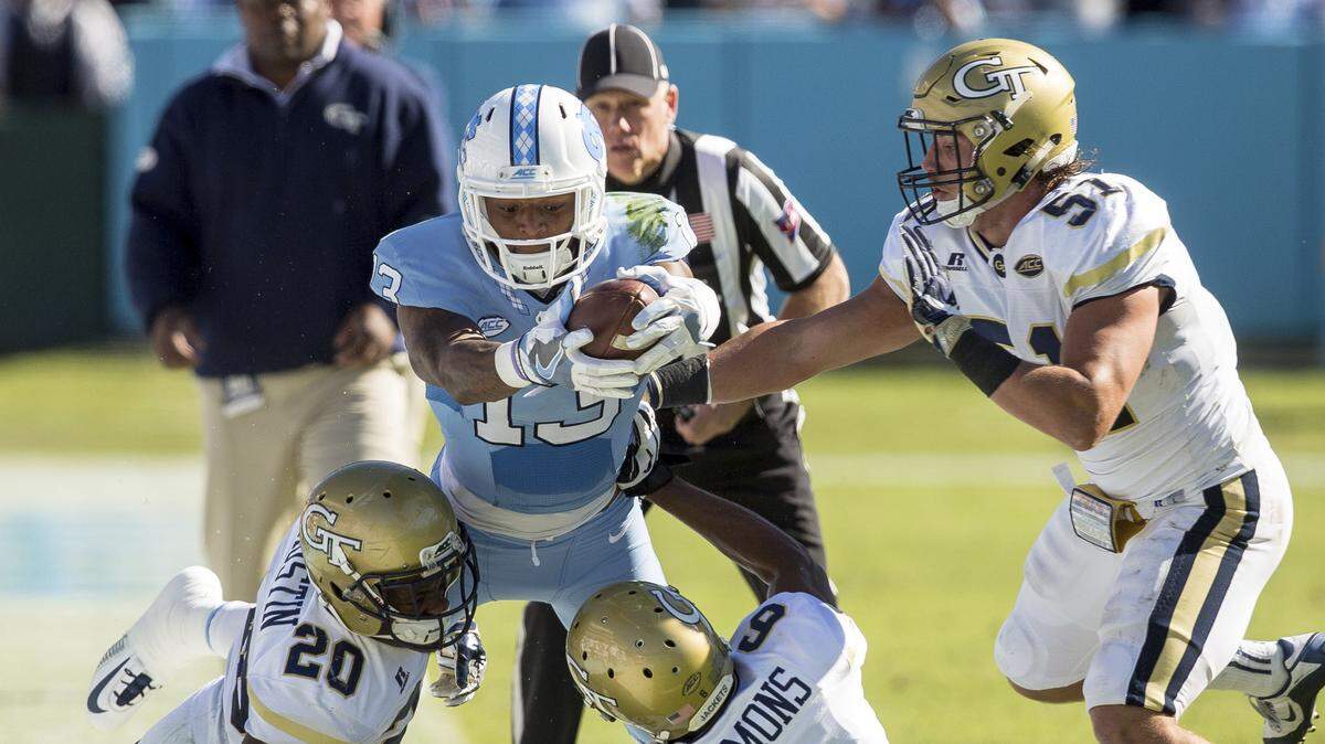 The Carolina Panthers have signed former North Carolina receiver Bug Howard (13), who spent 2017 on the Cleveland Browns' practice squad.