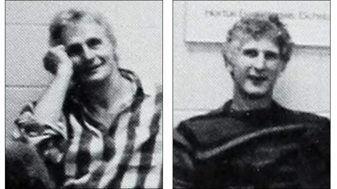Richard Kuch, left, and Richard Gain, right, taken from a photo of the dance faculty from the 1989 North Carolina School of the Arts yearbook.