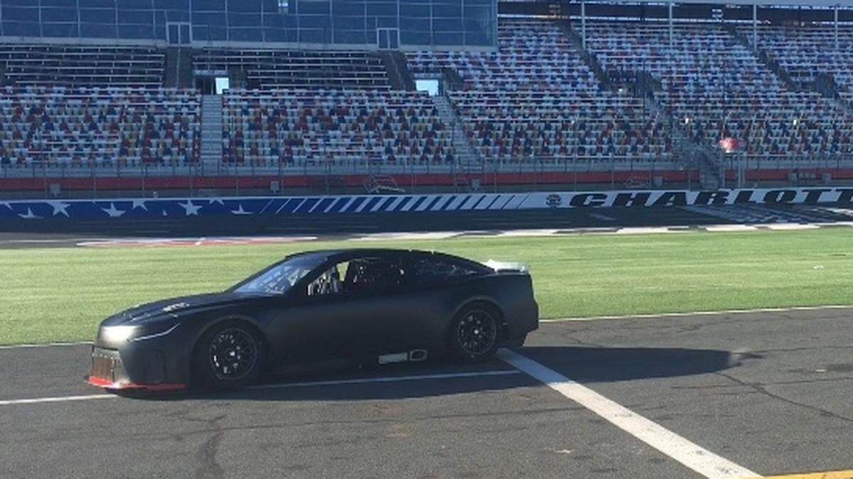 NASCAR driver Martin Truex Jr. tests the Next Gen car at the Charlotte Roval. This version of the car was built by Action Express Racing and previously tested at Daytona.