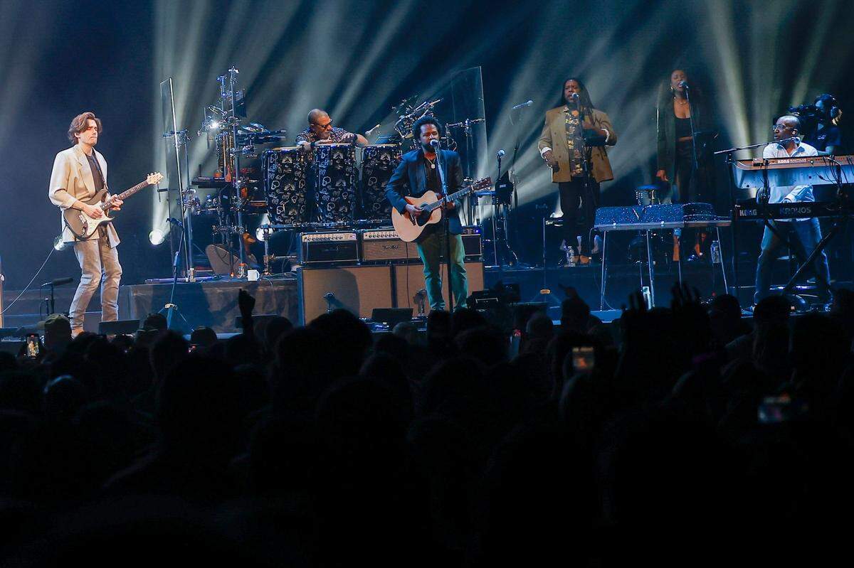 John Mayer performs on the Sob Rock tour at Spectrum Center in Charlotte, N.C., Monday, April 11, 2022.