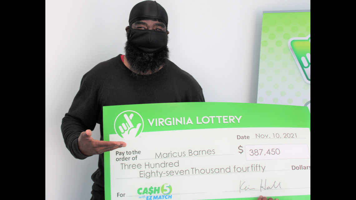 Maricus Barnes of Hampton, Virginia, was doing laundry when he found an old Virginia Lottery ticket.