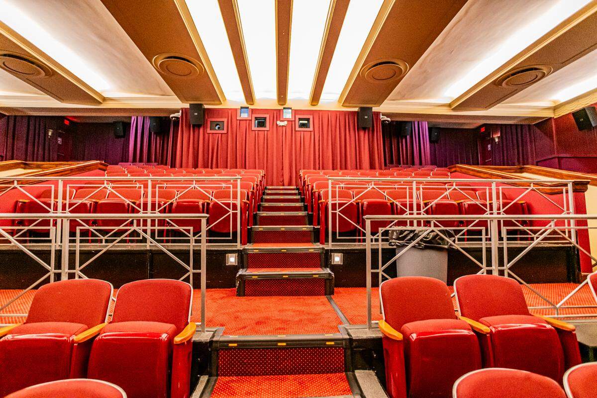 The original seats in the balcony of The Gem Theatre in Kannapolis have been reupholstered during the second phase of over $2 million renovations.