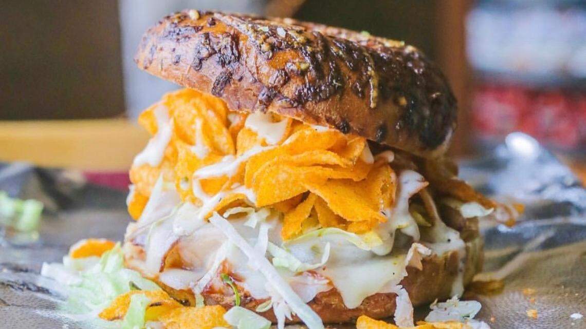 Sully’s Steamers’ The Griswold — a nod to the National Lampoon’s “Vacation” movies — includes turkey, bacon, provolone, pepper jack, lettuce, barbecue sauce and parmesan-peppercorn. Add chips after it’s steamed, and it becomes a Cousin Eddie.