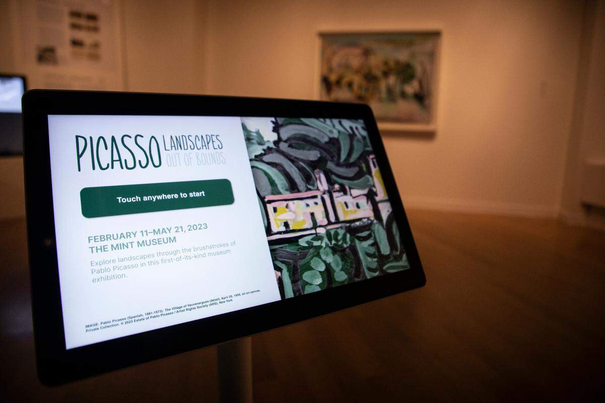 The Mint’s Picasso Landscapes: Out of Bounds will run through May 21, 2023. While the  exhibition includes nearly 50 paintings and two sculptures from private and public collections from around the world it also has several digital elements and an audio tour.