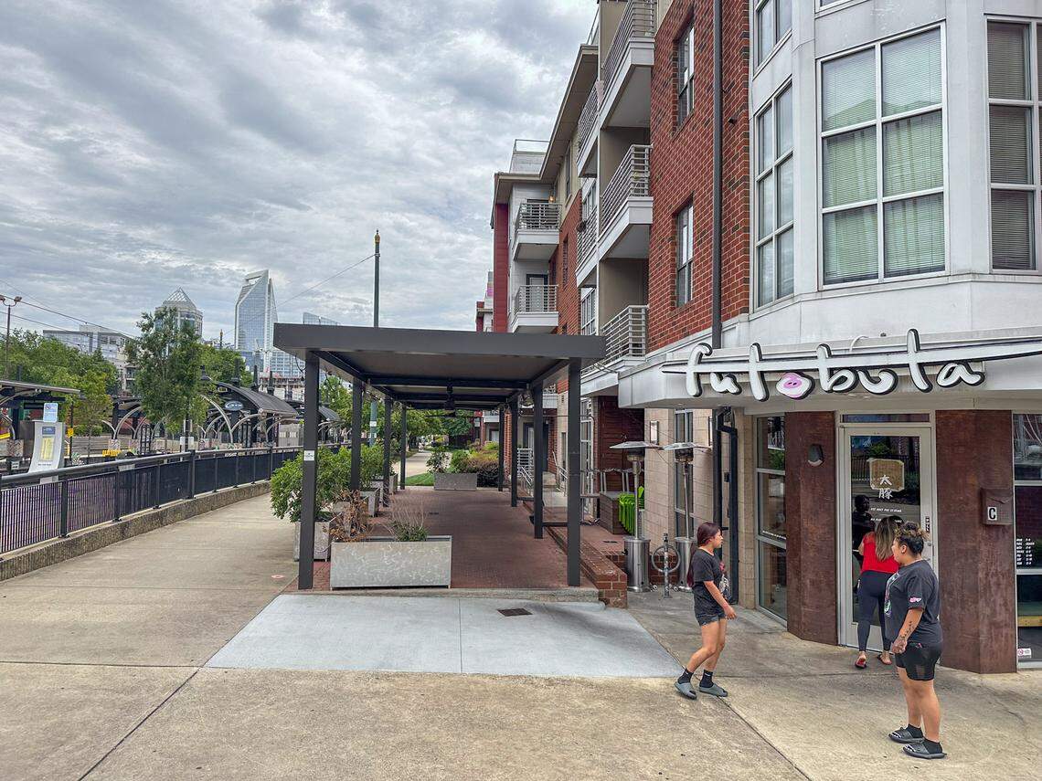 Patrons arrive to find Futo Buta closed in South End on Sunday, June 9, 2024.