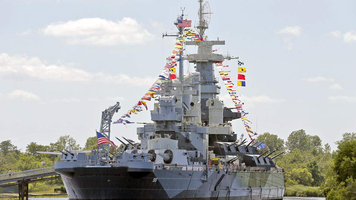 Memorial Day services were held on battleship USS North Carolina in Wilmington on May 25, 2015. There is a proposal to do much needed repair work to the well-decorated ship.