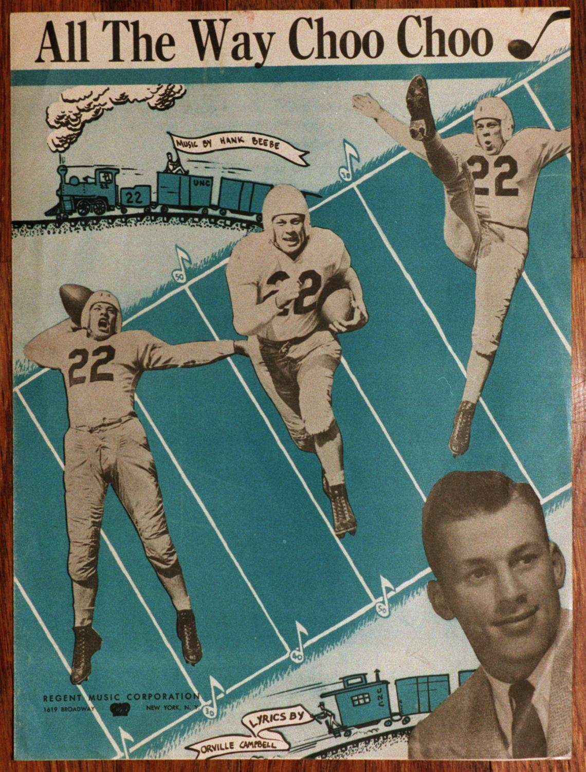 A songbook from “All The Way Choo Choo” -- written by Orville Campbell and recorded by Benny Goodman and inspired by Charlie Justice.