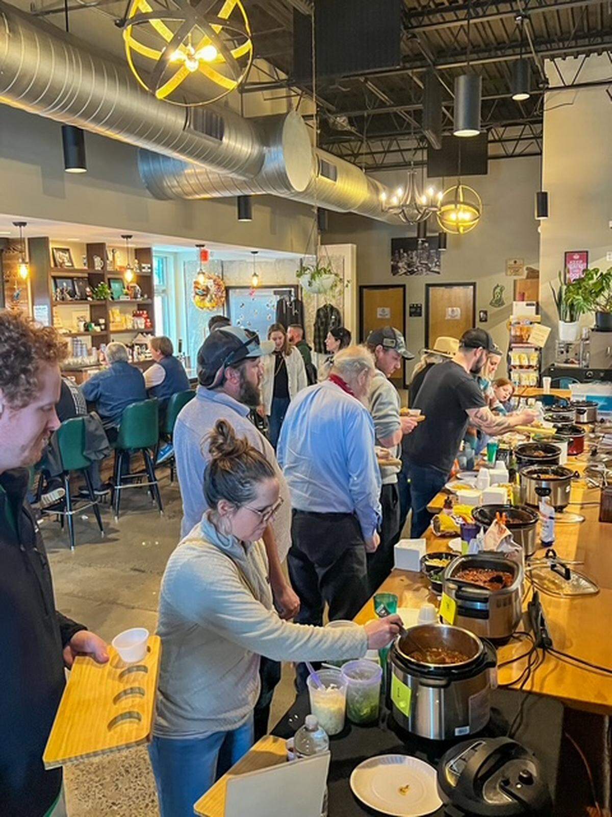 Vaulted Oak Brewing hosts an annual chili cookoff each New Year’s Day.
