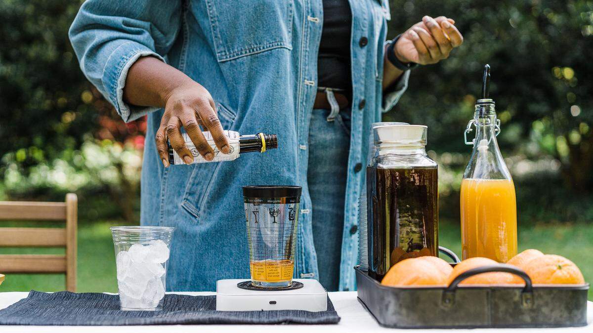 Hello Love’s signature iced coffee beverages have the flavor profiles of cocktails, such as an old-fashioned.