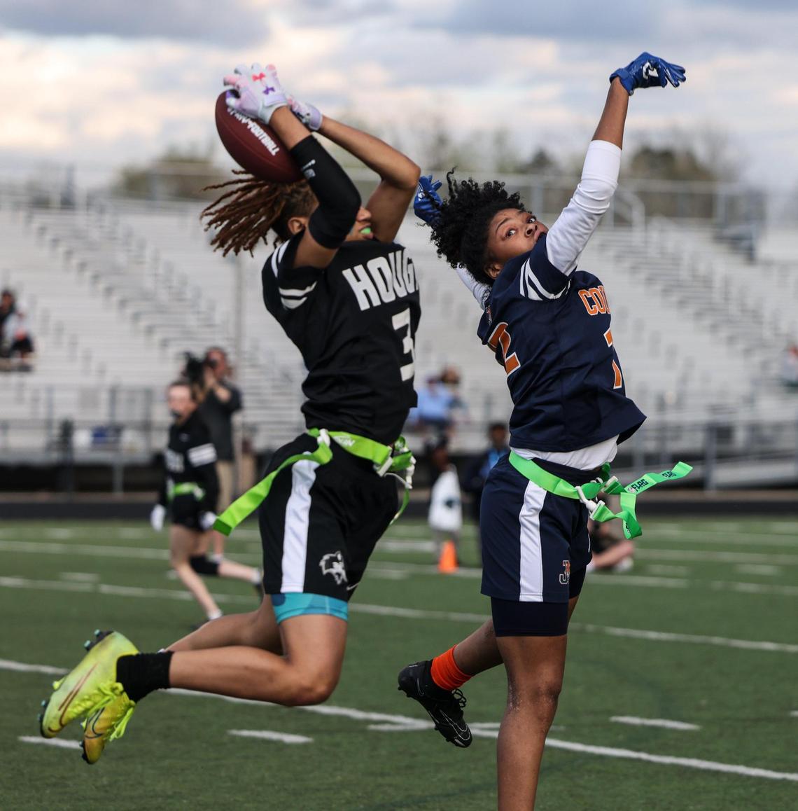 Chambers competes against Hough at Hough High School in Cornelius, N.C., on Friday, March 25, 2022.
