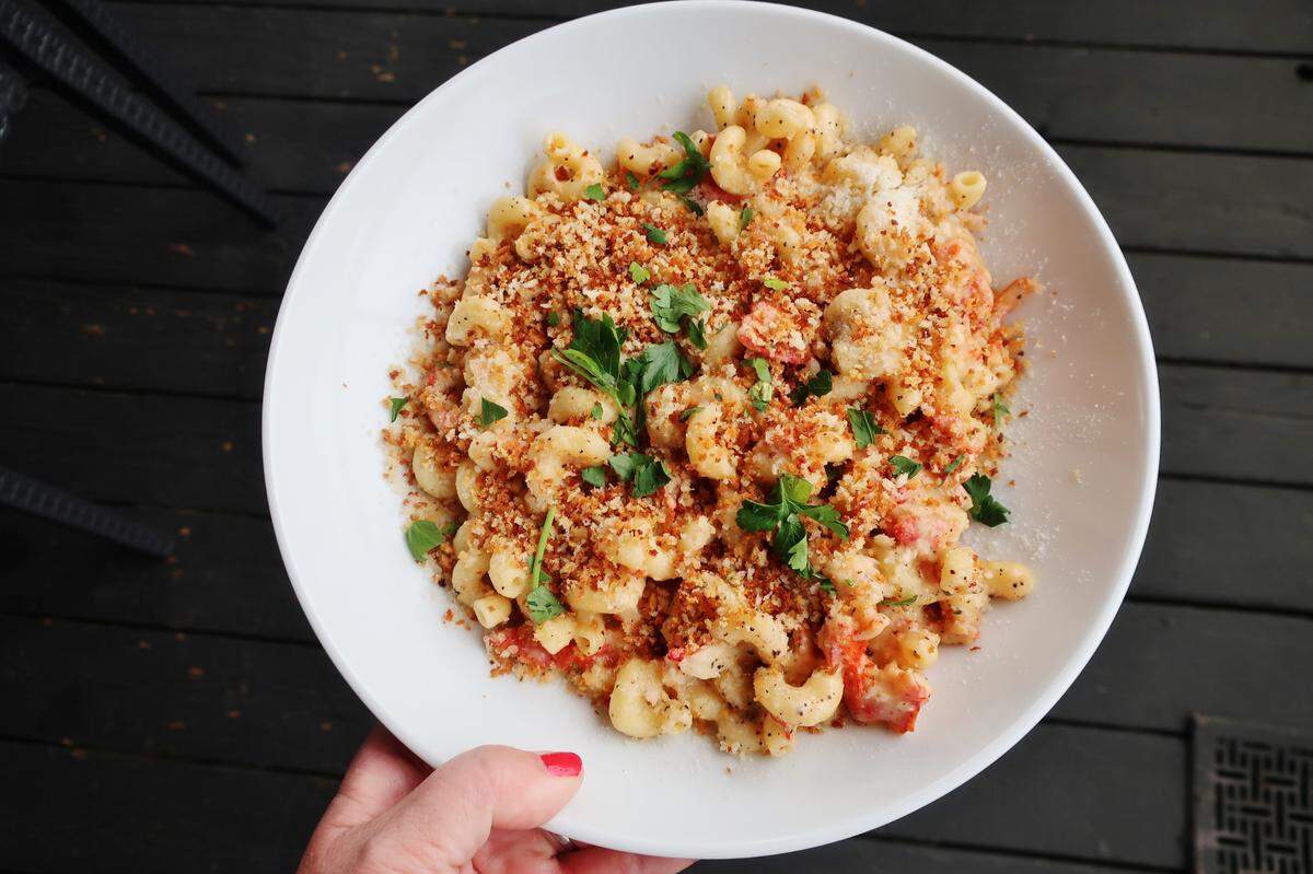 Lobster mac and cheese at Port City Club by David Burke.