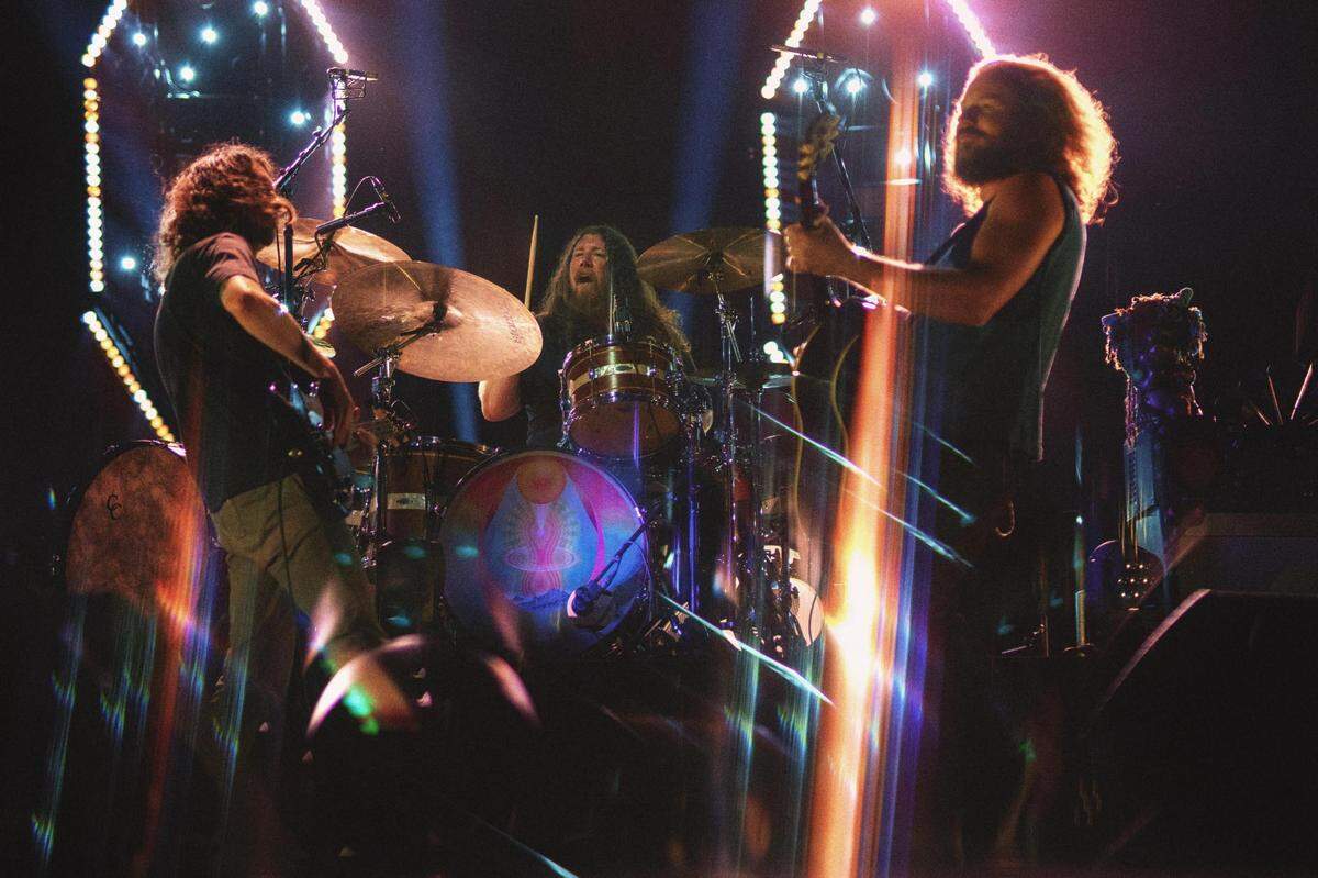 My Morning Jacket performs at Charlotte Metro Credit Union Amphitheatre on Friday night.