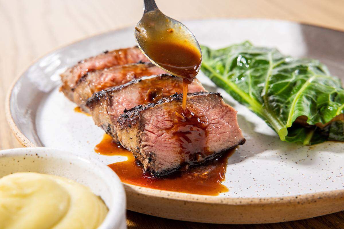 The NY strip at Restaurant Constance.