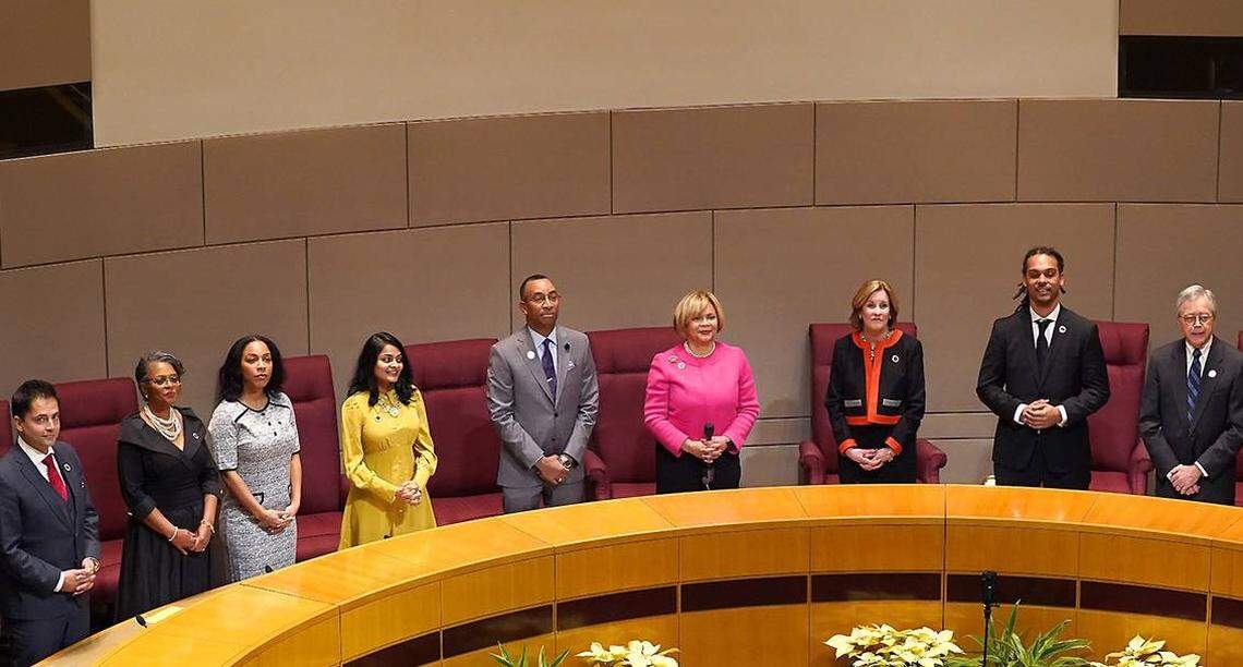 The Charlotte City Council hosted a public forum on Friday to hear from candidates for the council seat vacated by former member James “Smuggie” Mitchell. The council chose Greg Phipps on Monday from over 100 applicants. JEFF SINER JSINER@CHARLOTTEOBSERVER.COM