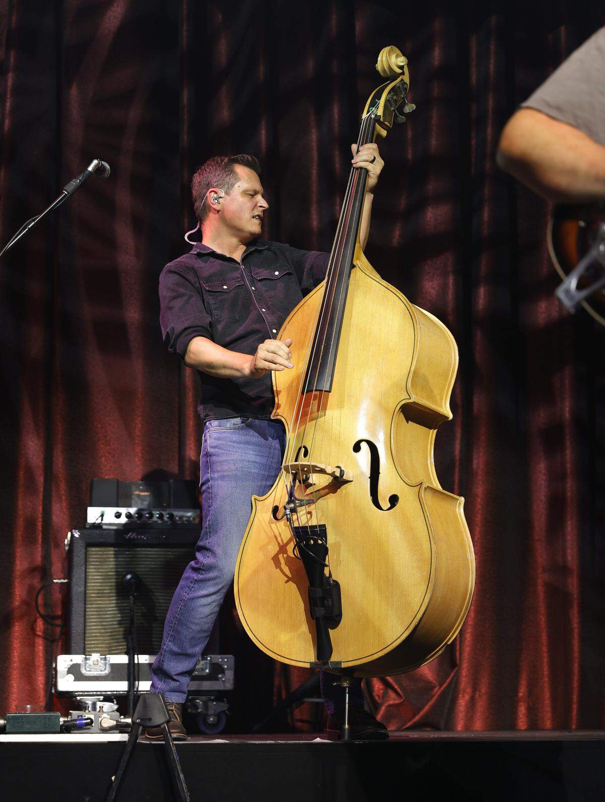 Morgan Jahnig of Old Crow Medicine Show performs during the Brooklyn Bowl Nashville opening weekend on June 25, 2021 in Nashville, Tennessee.