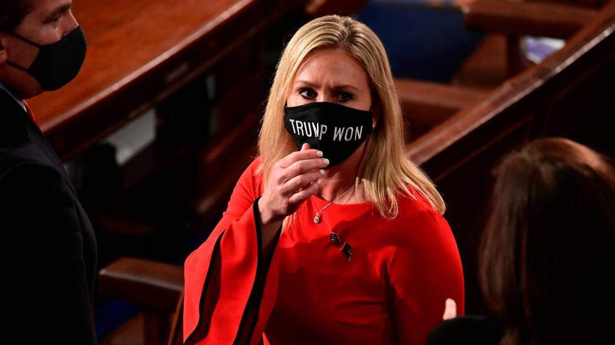 Rep. Jimmy Gomez, a California Democrat, said he’ll introduce a resolution to oust Rep. Marjorie Taylor Greene (above) after reports that the Republican called for violence against Democrats.