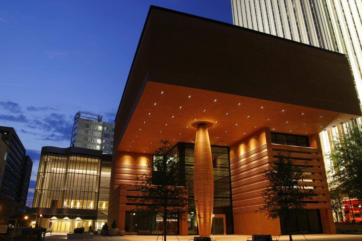 Part of what drew curator Anastasia James to the Bechtler was the building’s architecture. The museum was designed by architect Mario Botta. The only other Botta museum in the U.S. is the San Francisco Museum of Art, so his work is rare and revered in the art and design world.