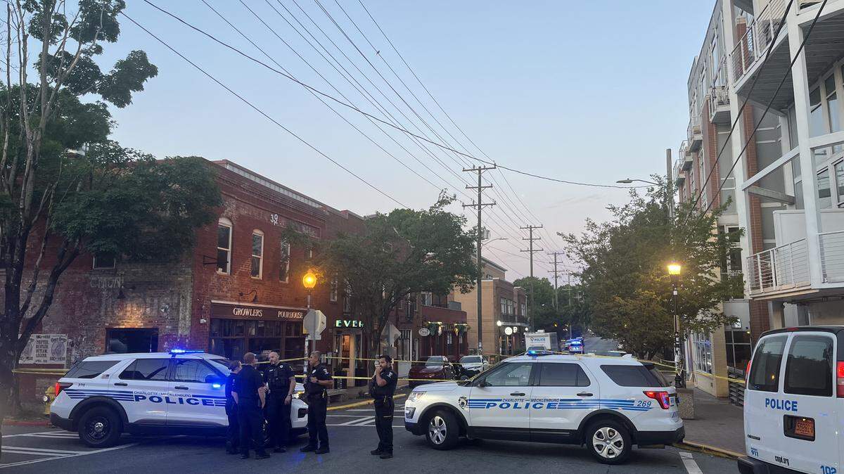 Officers with the Charlotte-Mecklenburg Police Department were on scene of a homicide on Davidson Avenue in NoDa on Thursday.