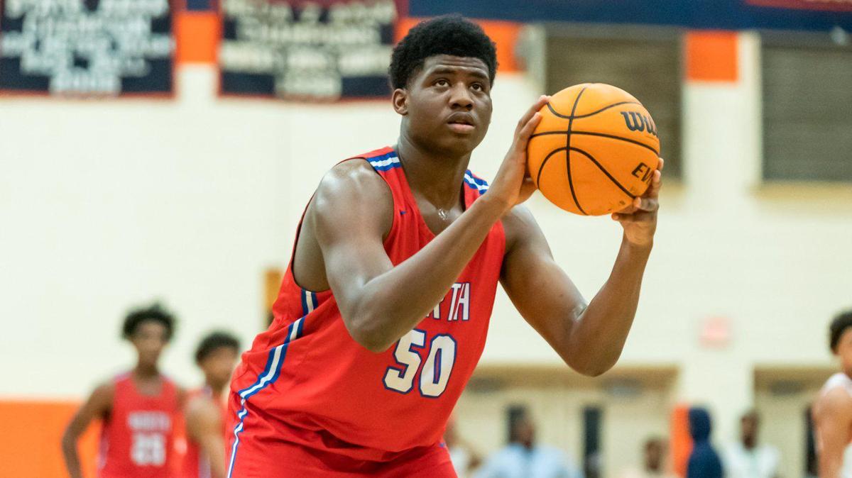 North Meck’s Jeremy Gregory (50) shoots 2 free throws. Vance would host North Meck Tuesday January 14, 2019.