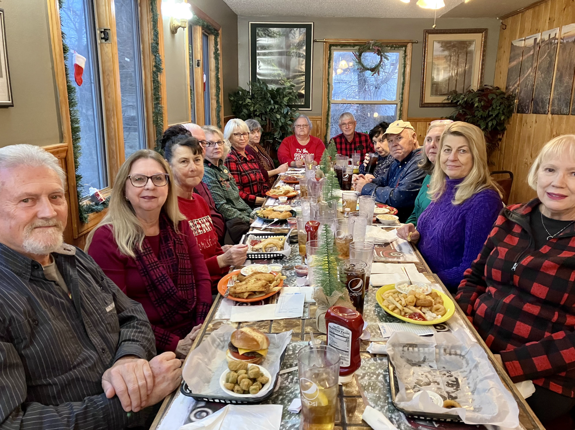 Guests at Helen’s Restaurant in Bakersville, North Carolina, around the holidays in 2023.