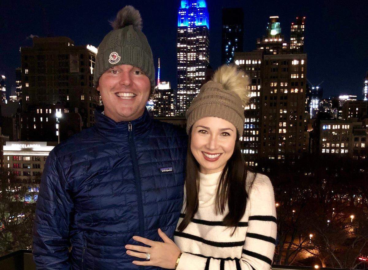Daniel and Jordan Meggs took some time to enjoy New York City during a trip to Sloan Kettering Cancer Center in December 2018.