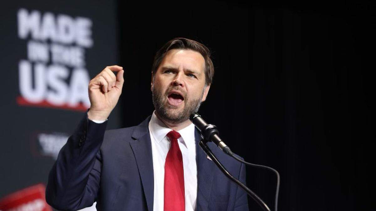Republican VP nominee JD Vance speaks speaks at Dale F. Halton Theater in Charlotte on Monday, Sept. 23, 2024