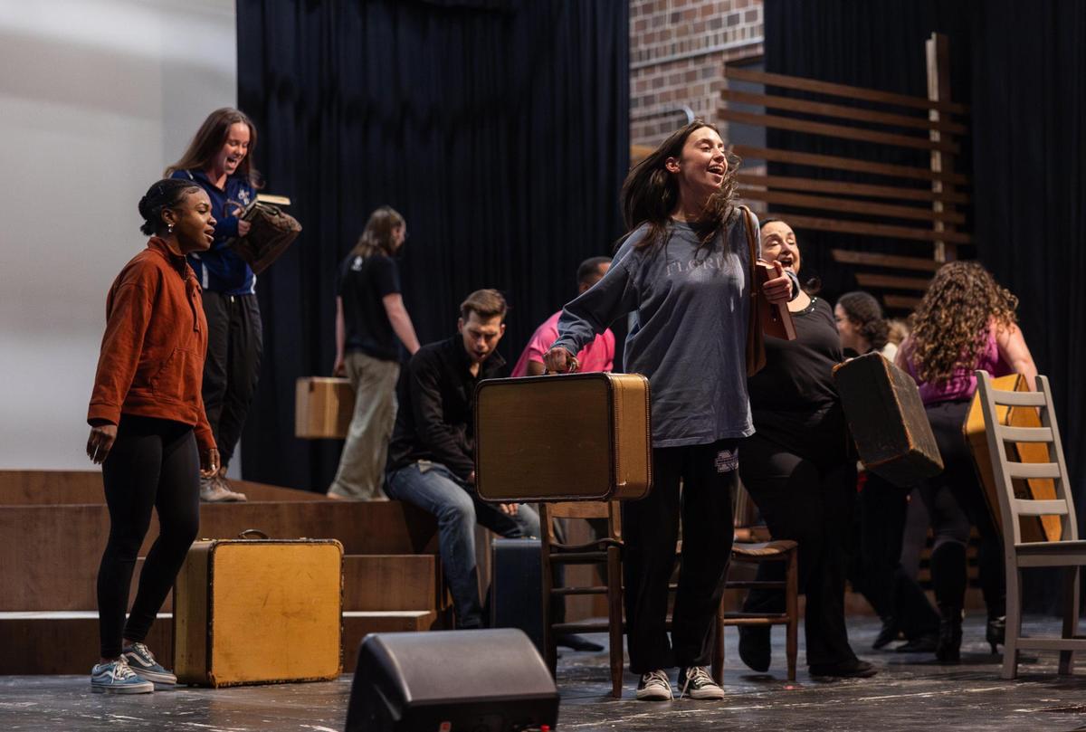 The Theatre Charlotte cast rehearses for the musical “Violet.” It’s challenging themes are an example of the riskier fare that local theater groups are increasingly tackling.