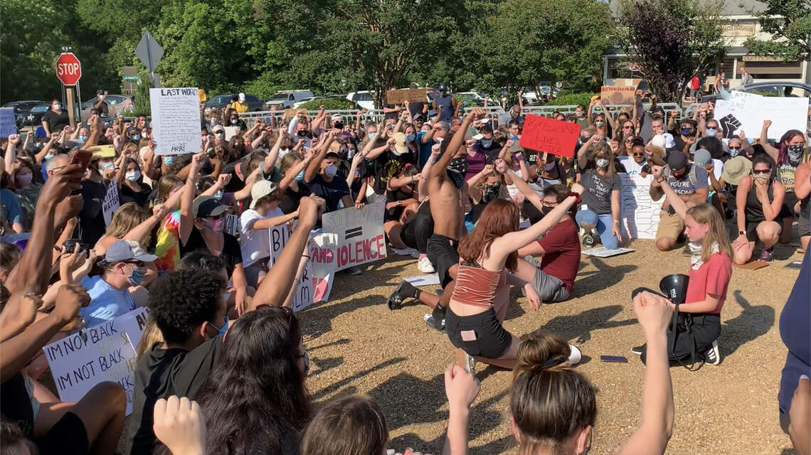 In a small, mostly white NC town in Trump country, support for George Floyd, black lives