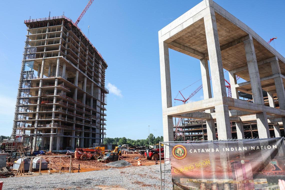 Construction continues on Two Kings Casino Resort in Kings Mountain, NC on Tuesday, June 17, 2025.
