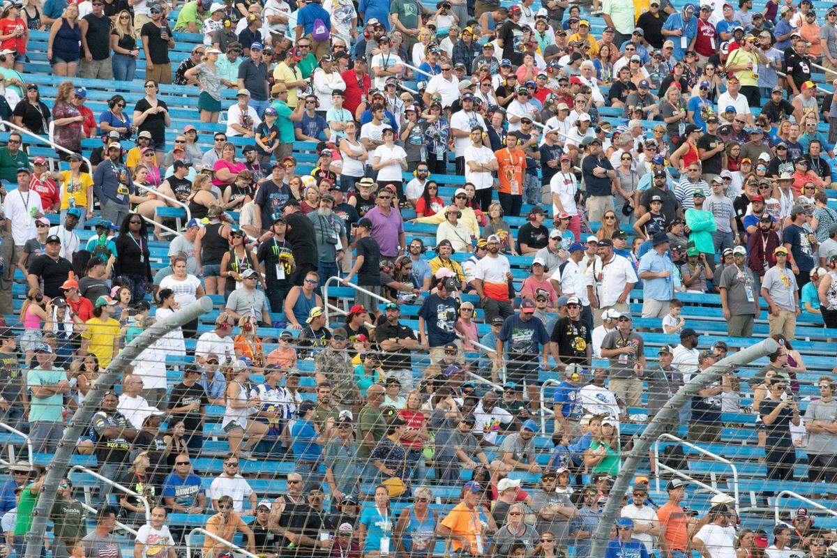 NASCAR announced a sellout for its Cup Series championship race at Homestead on Sunday, but tickets were available online for as little as $9 just an hour before the race began.