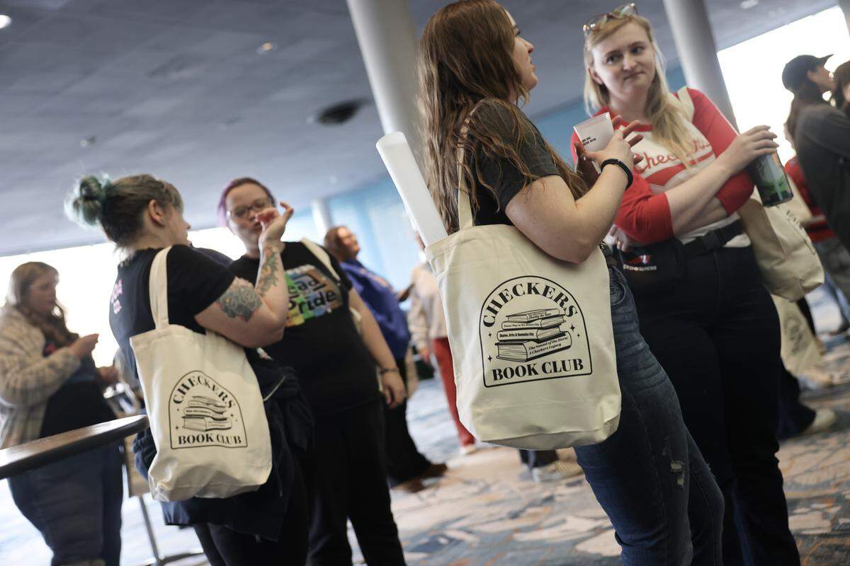 The Charlotte Checkers hosted its Book Club night in partnership with Trope Bookshop. The event was a pre-game happy hour, where hockey fans and romance book lovers united at Bojangles Coliseum.