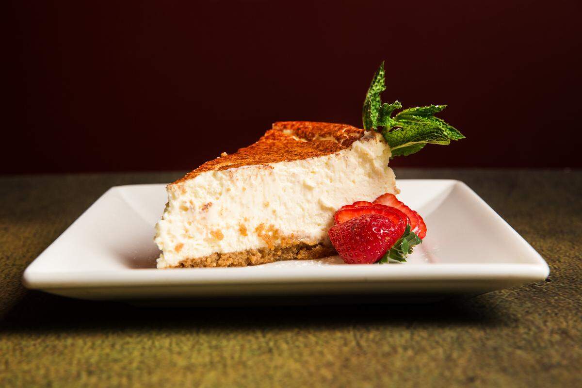Joan Dressler’s creamy cheesecake are still made by hand and served at all of Jon Dressler’s restaurants.