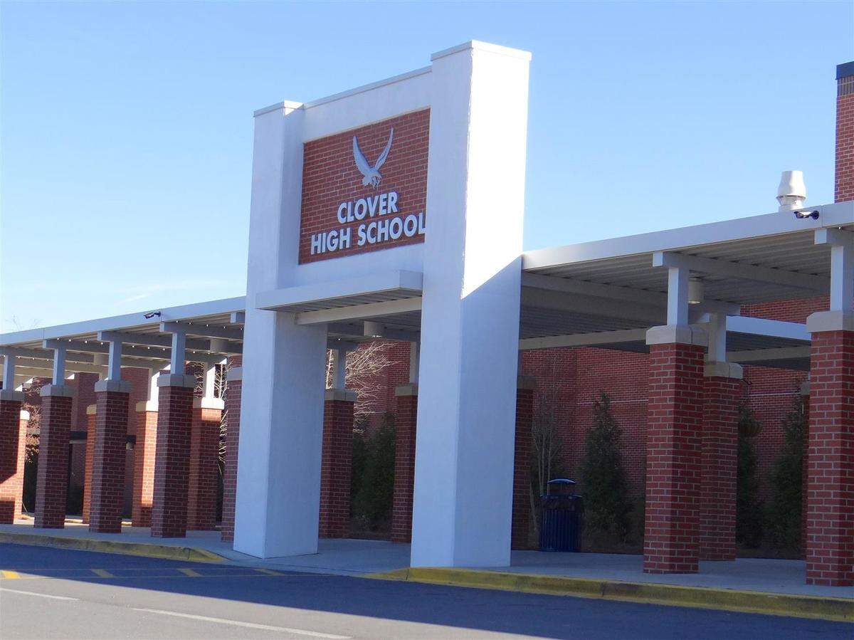 The entrance to Clover High School off of S.C. 55 in Clover.
