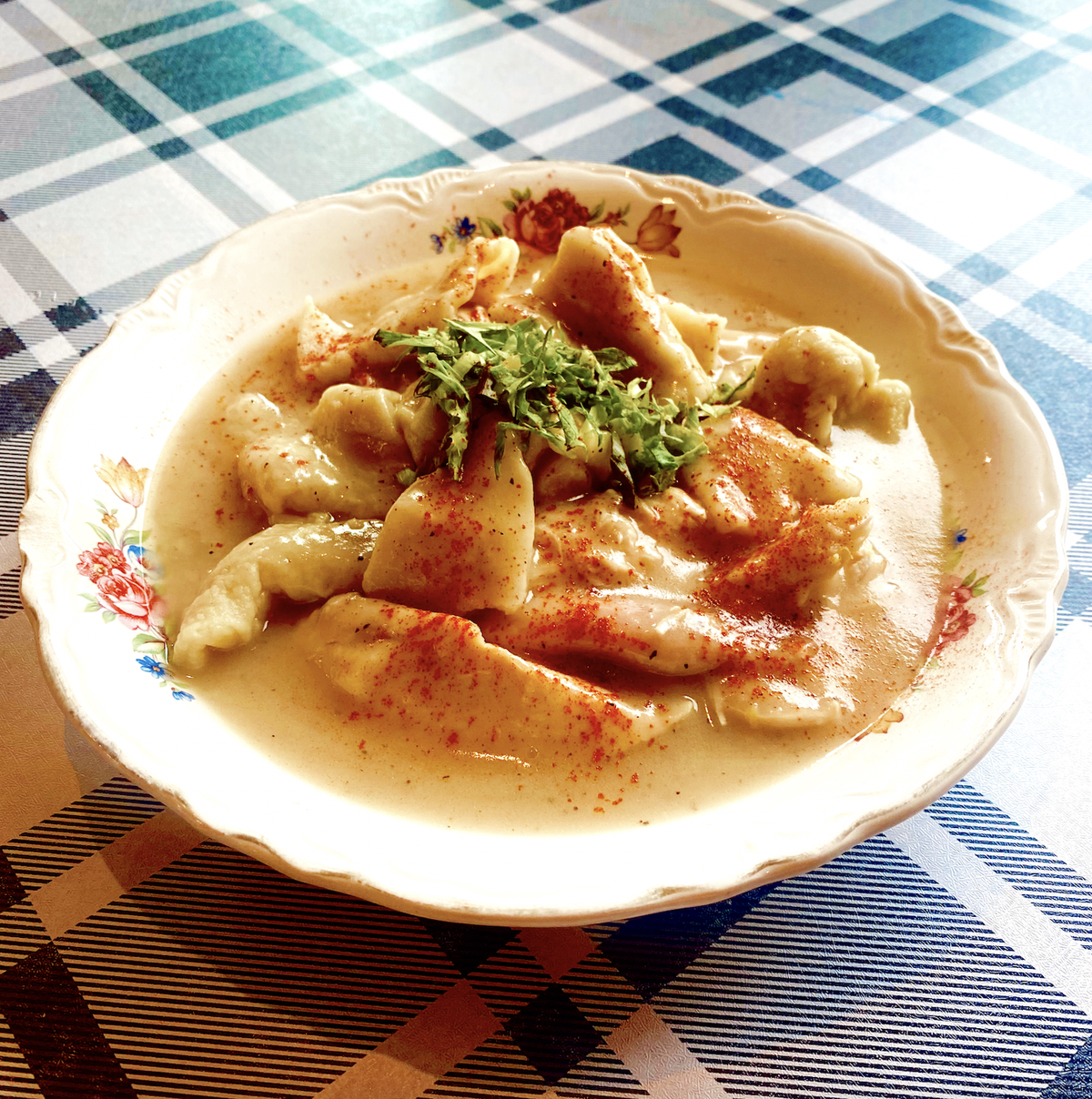 Dish’s $12 Szechuan Chicken and Dumplings are made with garlic, ginger and scallion.