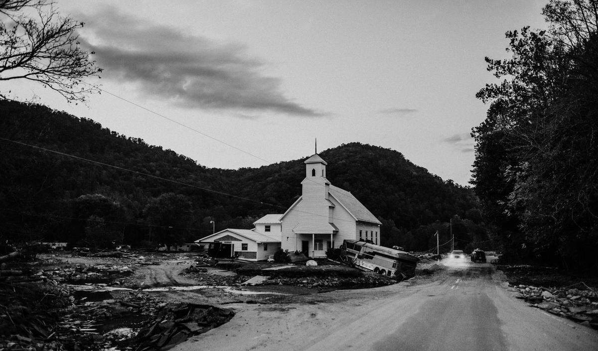 Dana Flaherty took this post-Helene photograph of Laurel Branch Baptist Church in Pensacola while volunteering with a rescue crew in Western North Carolina last month.