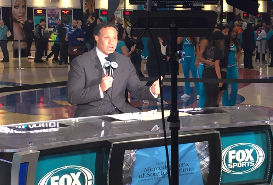 Eric Collins became the TV play-by-play announcer for the Charlotte Hornets in 2015.