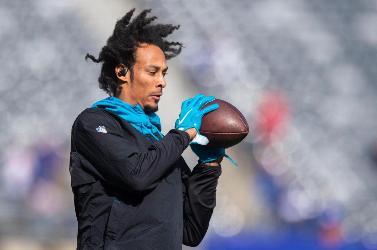 Panthers wide receiver Robbie Anderson was kicked off the field during a game Sunday by interim head coach Steve Wilks, then traded Monday to Arizona.