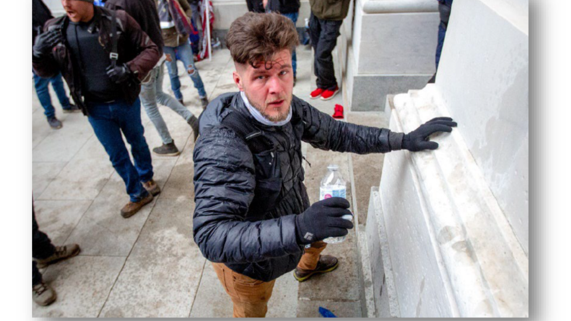 Closed circuit video showed David Paul Daniel helping lead a group of rioters in “a violent push” against a police barricade at the Capitol on Jan. 6, 2021, U.S. prosecutors said on Nov. 30, 2023, after the FBI arrested Daniel.