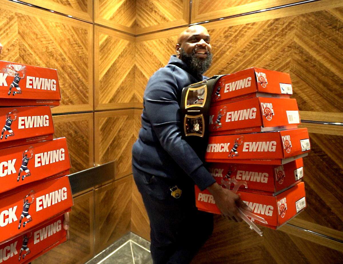 Jemayne Lavar King, a professor at Johnson C. Smith, teaches a class on shoe culture.