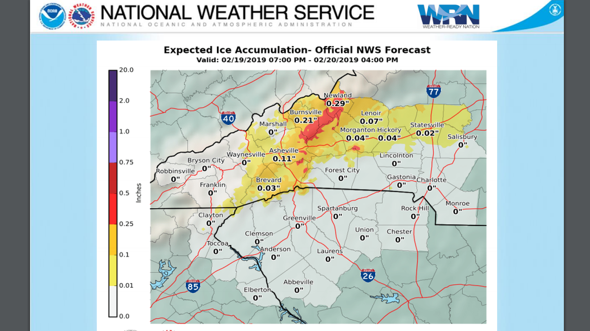National Weather Service map