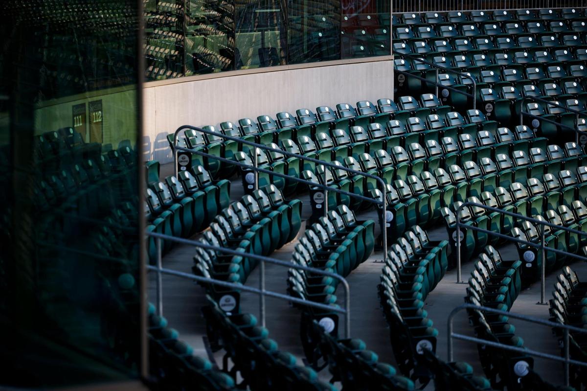 Seats in the Home Plate Club at Truist Field also offer access to an air-conditioned lounge.