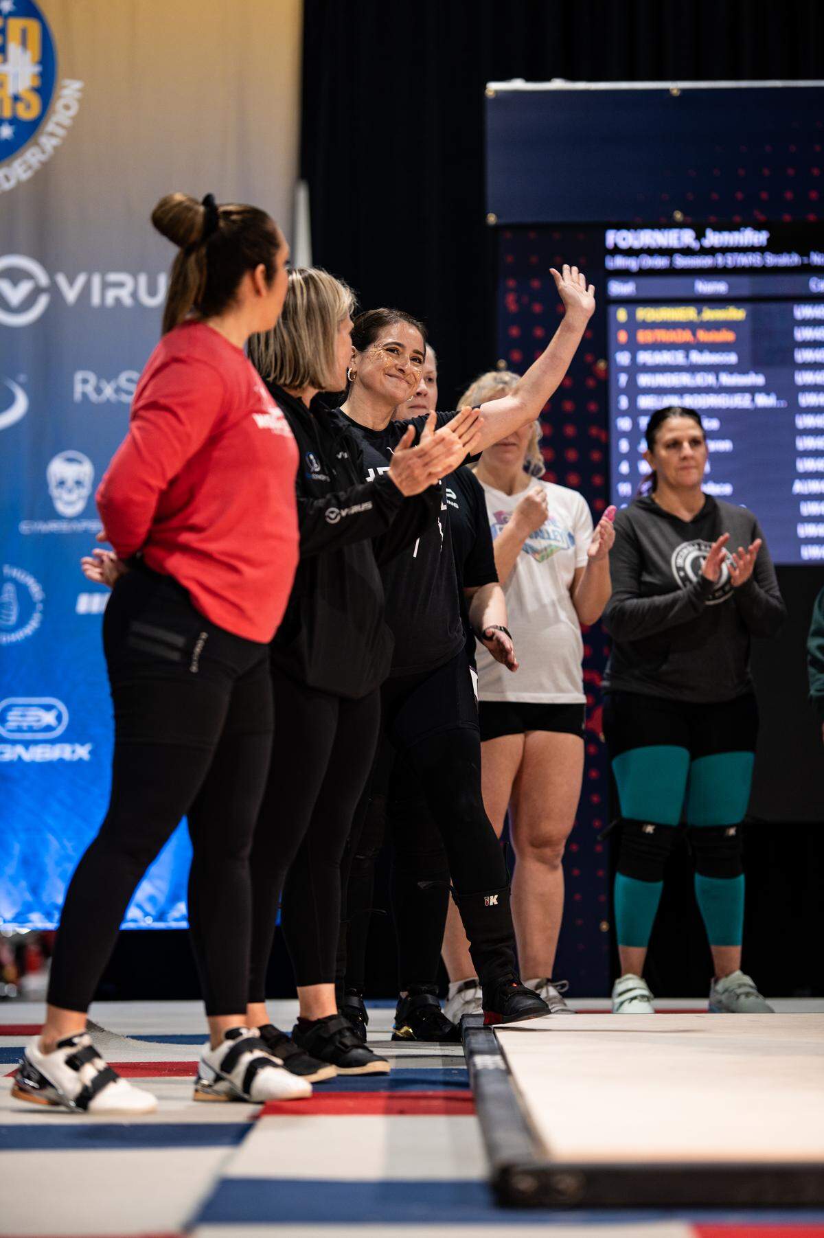 Melissa Melvin-Rodriguez competes at United Masters Weightlifting Federation (UMWF) World Championships in Daytona Beach, FL on Friday, December 5, 2025.