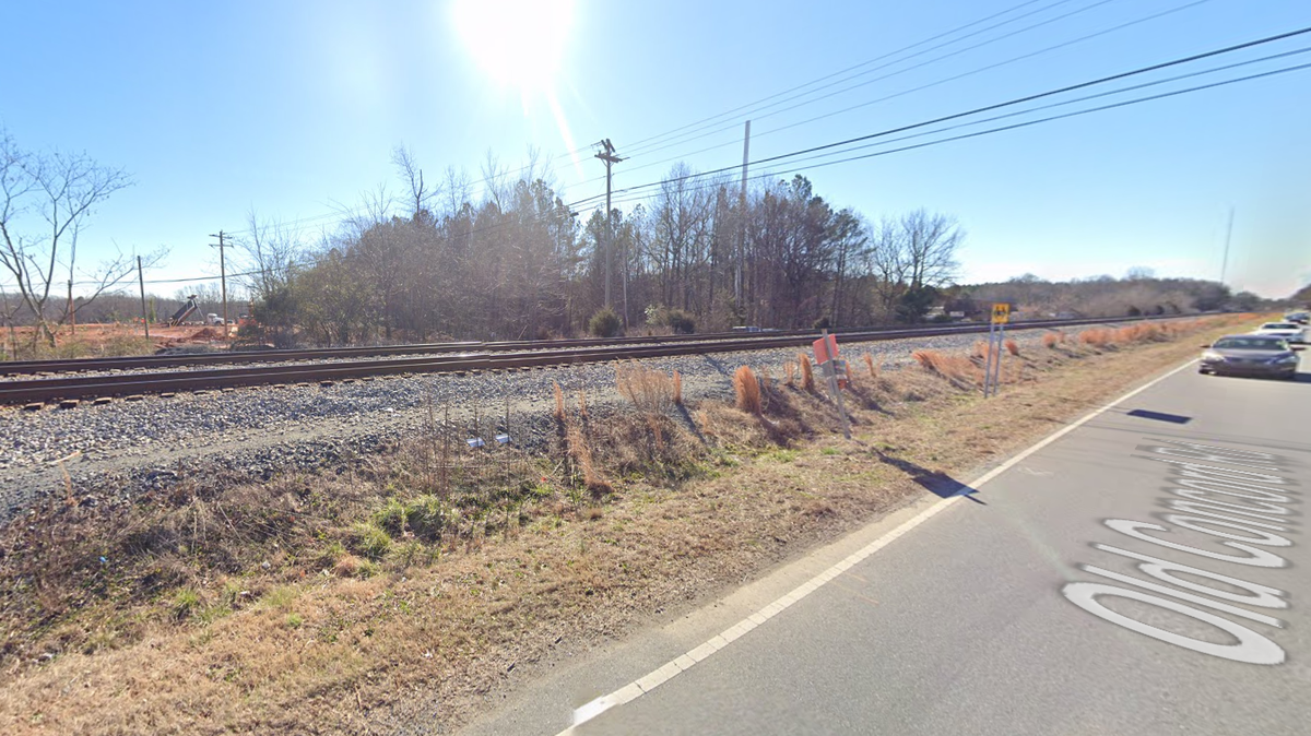Train tracks on Old Concord Road in northeast Charlotte near where 43-year-old man was struck and killed by an Amtrak train early Friday morning.