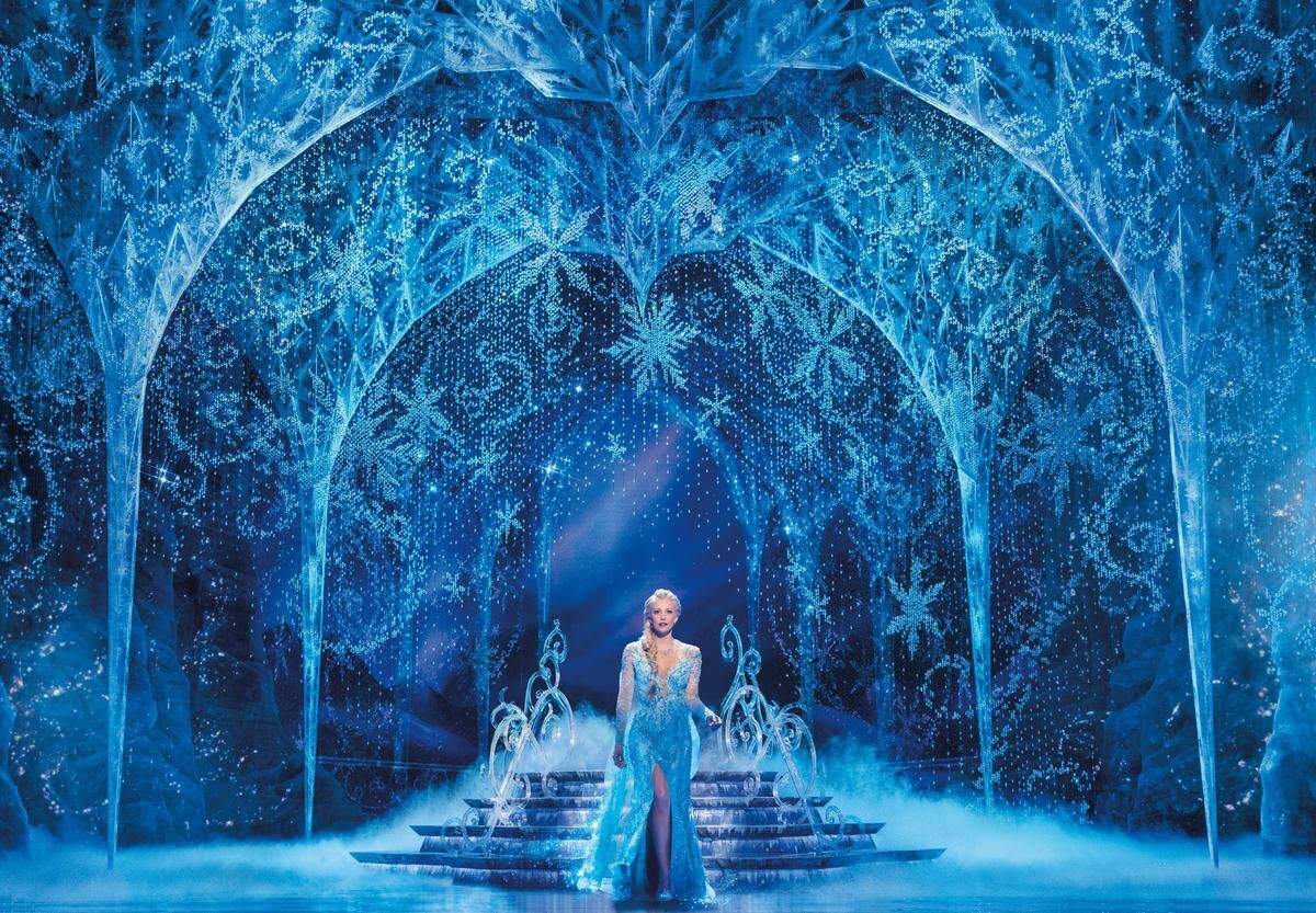 Caroline Bowman as Elsa in “Frozen,” the North American tour. The show will be in Charlotte at Belk Theater June 15-26, 2022.