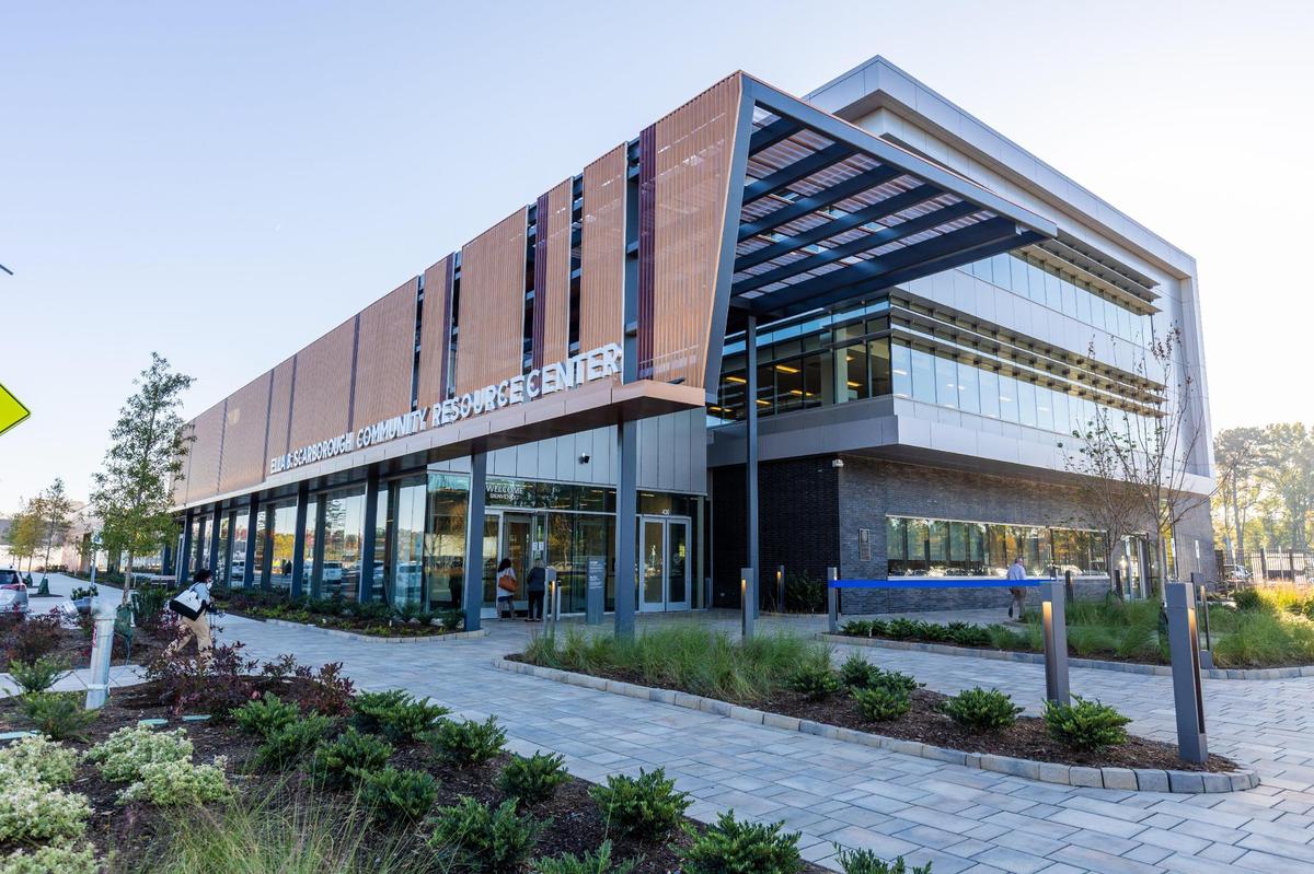 The newly built Ella B. Scarborough Community Resource Center in Charlotte on Wednesday, October 25, 2023.