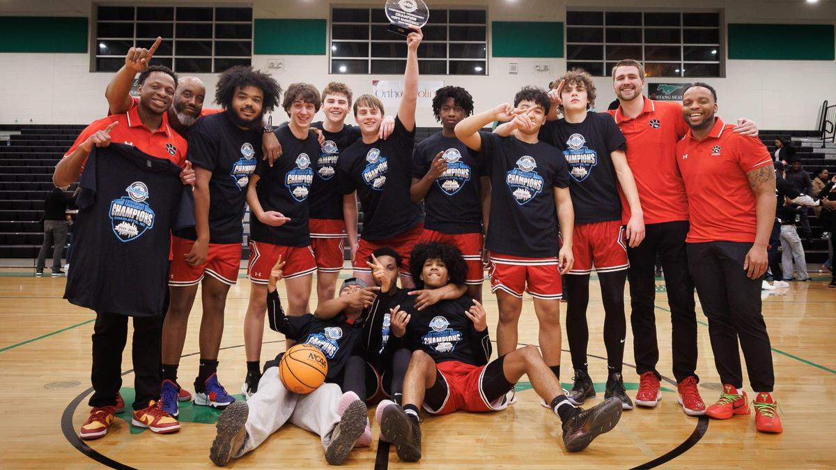 SouthMeck would defeat Myers Park 57-49 in the SoMeck Confernce Basketball Championship Friday February 21, 2025.