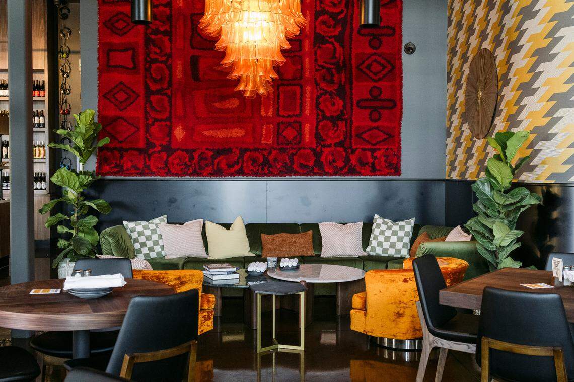 A sitting area at Postino at The Bowl.