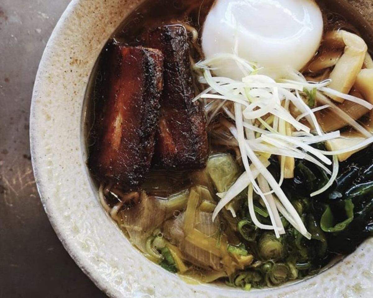 Futo Buta offers shoyu ramen, served with pork belly, noodles and an egg.